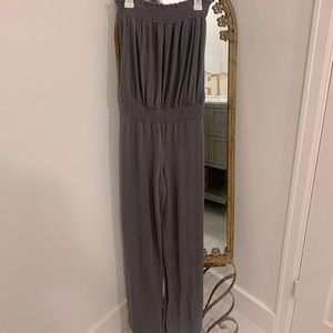 Strapless pants romper